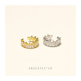 Regal Crown Baguette Ear Cuff