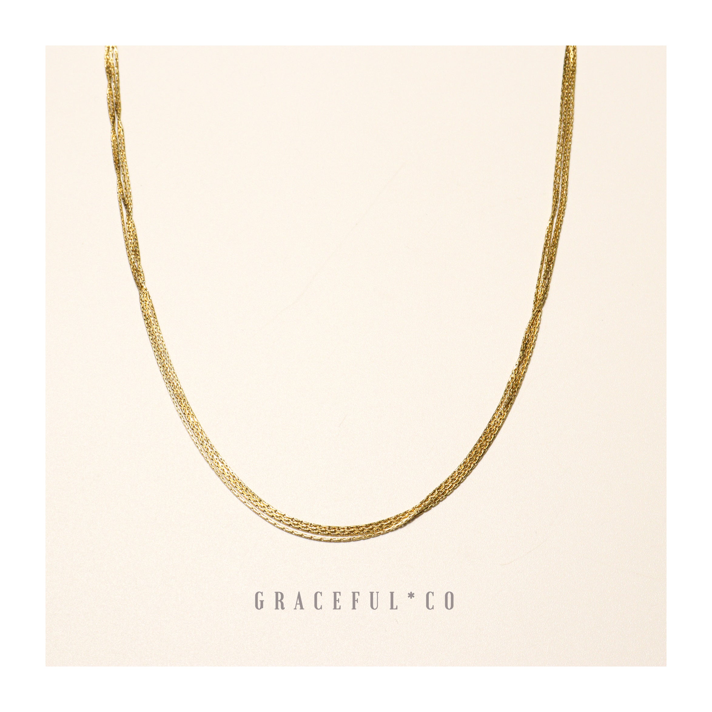 Multiple Golden Chain Choker Necklace