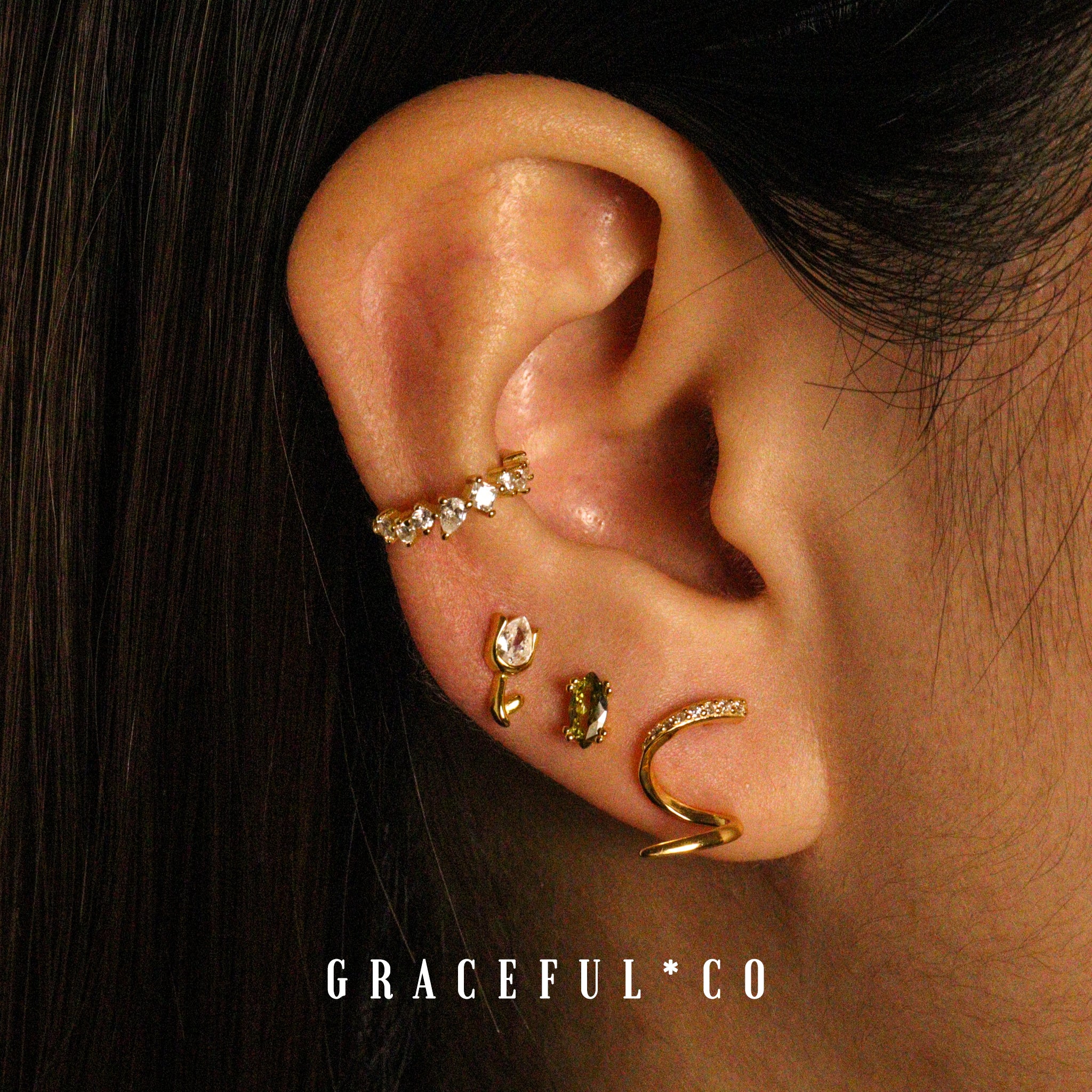 Whimsical Baguette Ear Cuffs