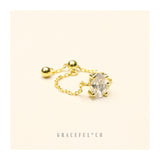 Golden Diamond Radiance Chain Ring - Gracefulandco