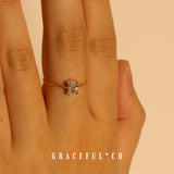 Golden Diamond Radiance Chain Ring - Gracefulandco