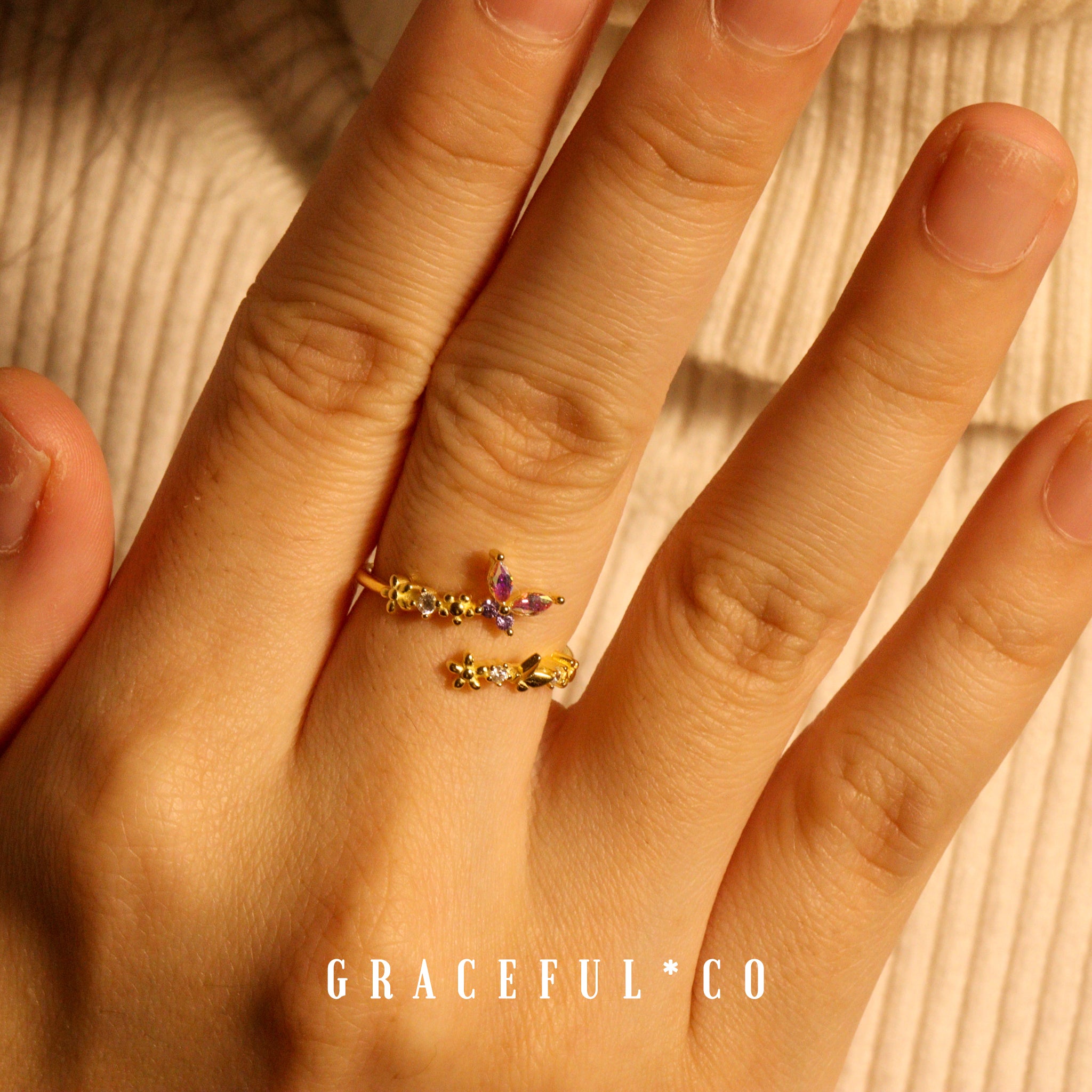 Enchanting Butterfly Diamond Ring