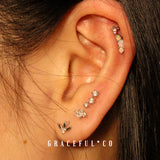 Trio Galactic Starlight Flatback Earrings