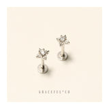 Sacred Solitaire Star Flatback Earrings