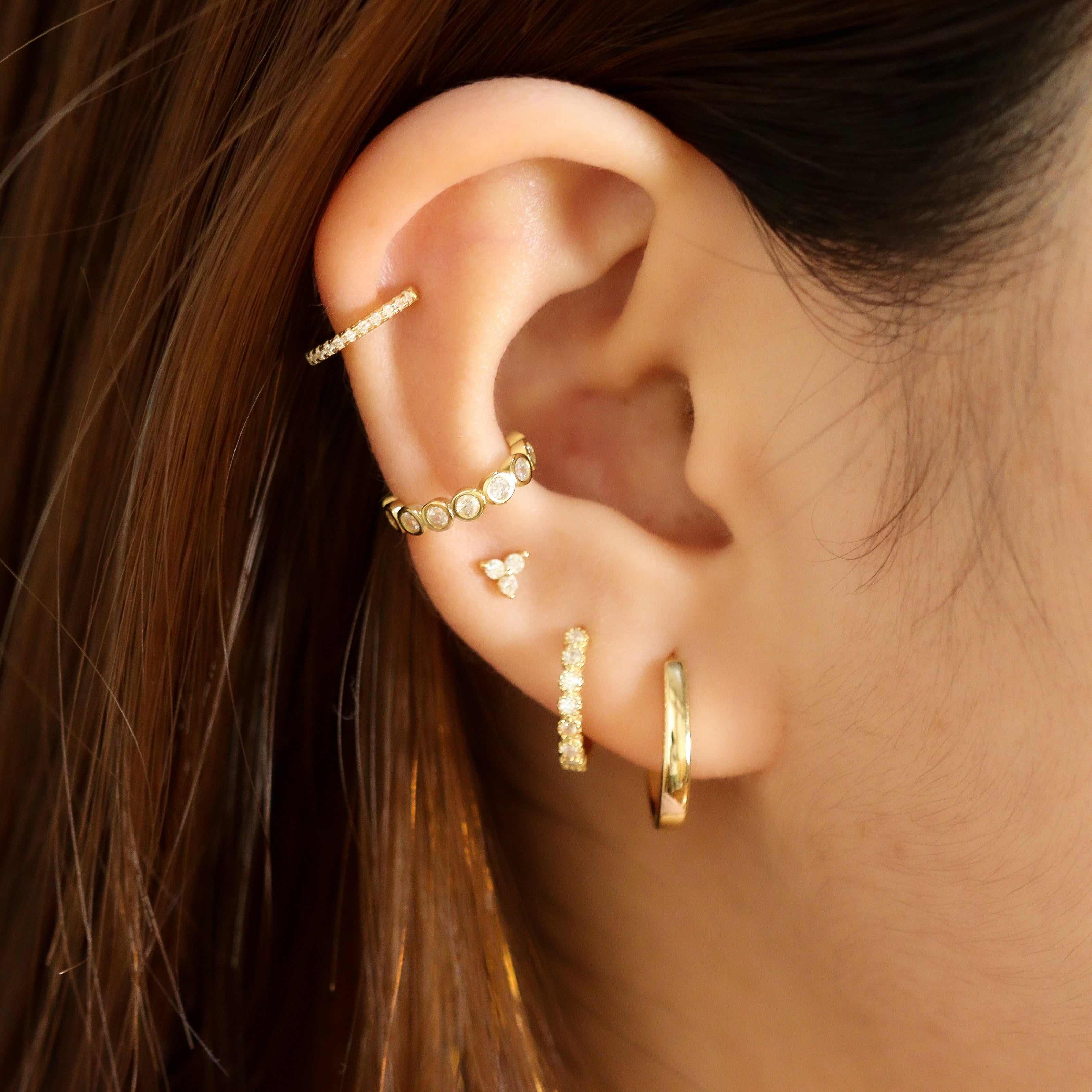 ★Numbering #3114 Pave Huggie Earing Classic Pave Huggie Earrings – Monday Monarch