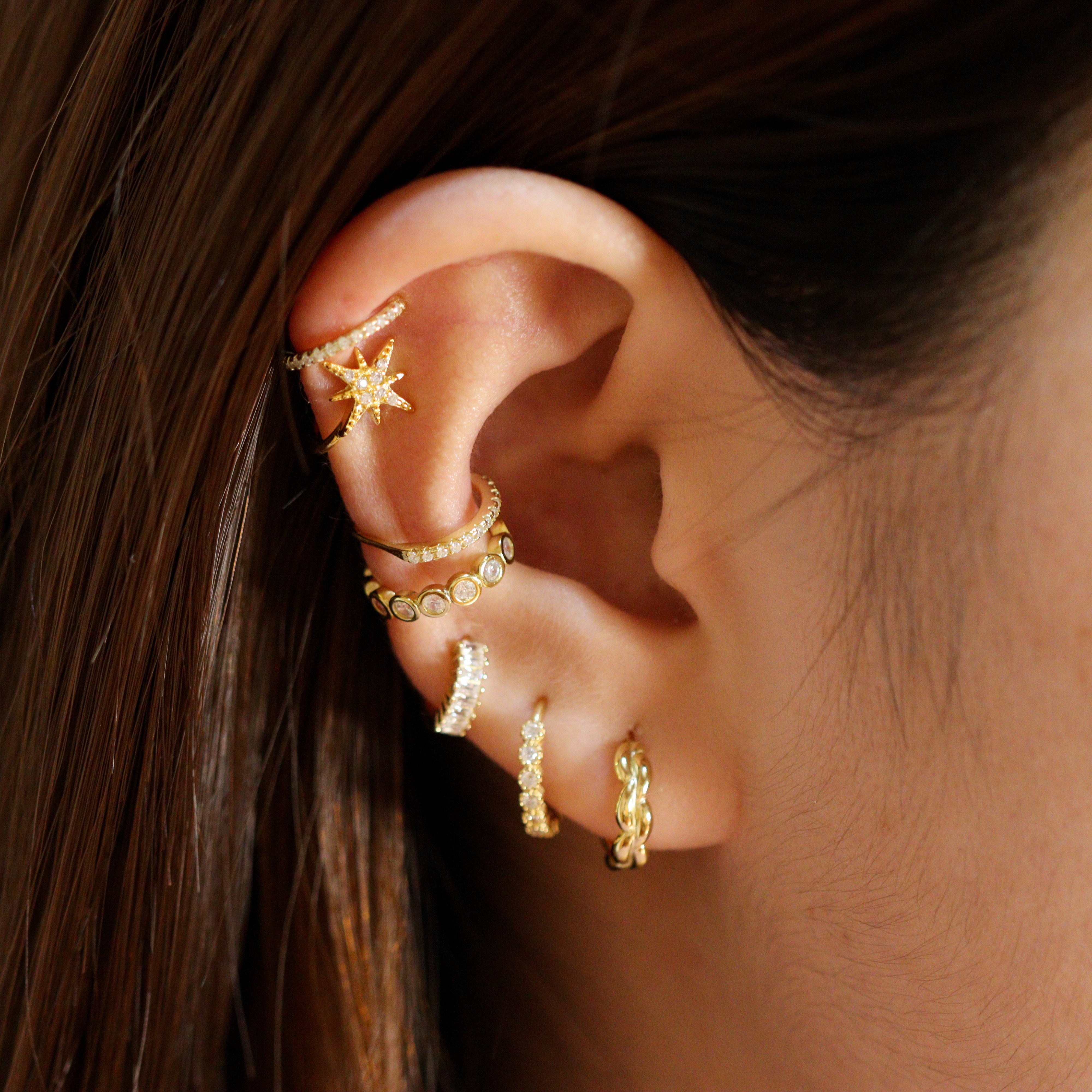 ★Numbering #3114 Pave Huggie Earing Classic Pave Huggie Earrings – Monday Monarch
