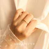 Thin Minimalist Chain Ring - Gracefulandco