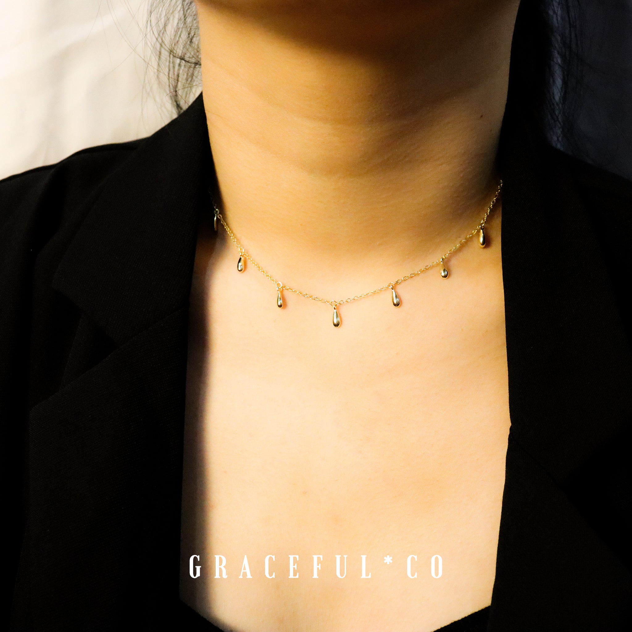 Luxe Teardrops Choker Necklace - Gracefulandco