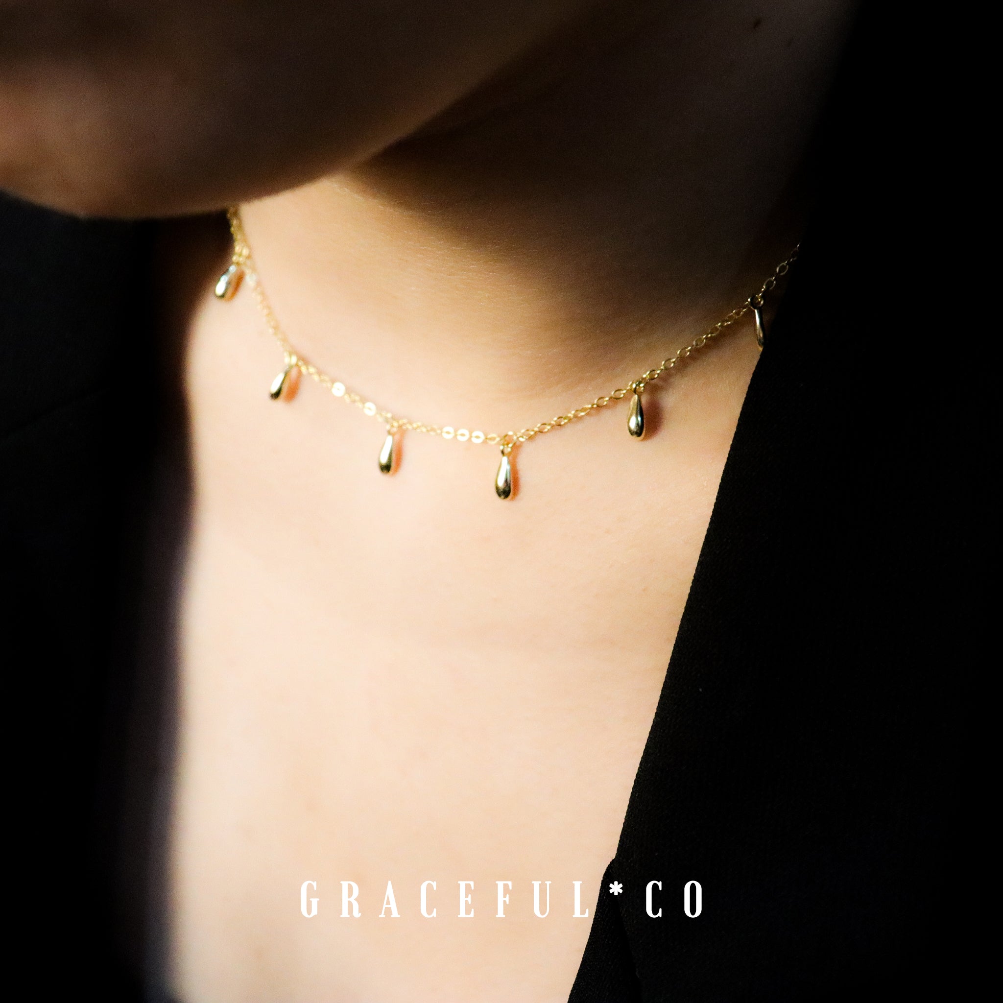 Luxe Teardrops Choker Necklace - Gracefulandco