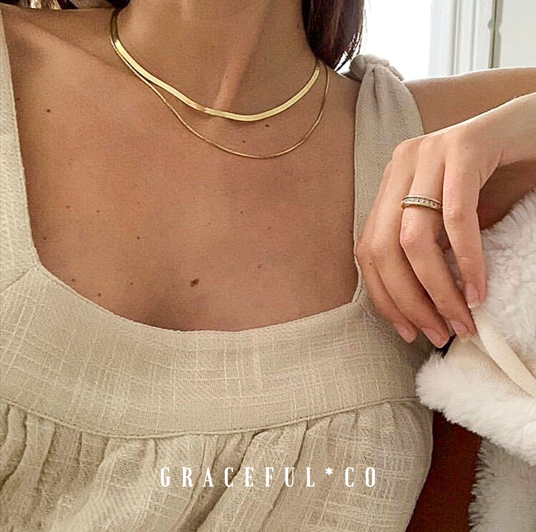 Herringbone Choker Necklace - Gracefulandco