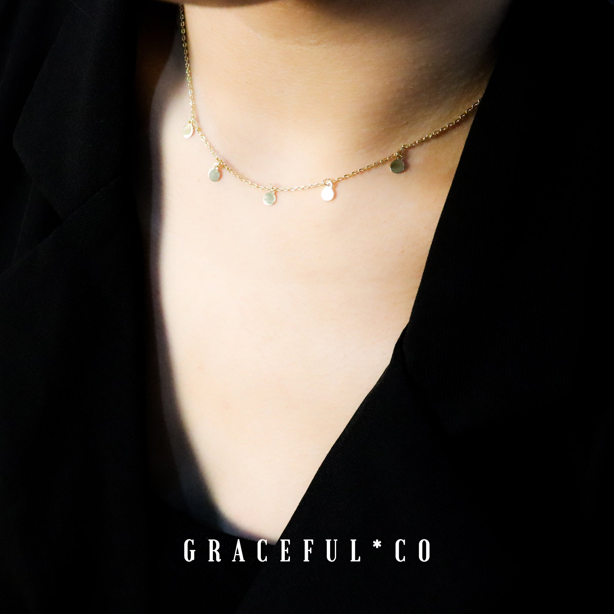 Coin Charm Choker Necklace - Gracefulandco