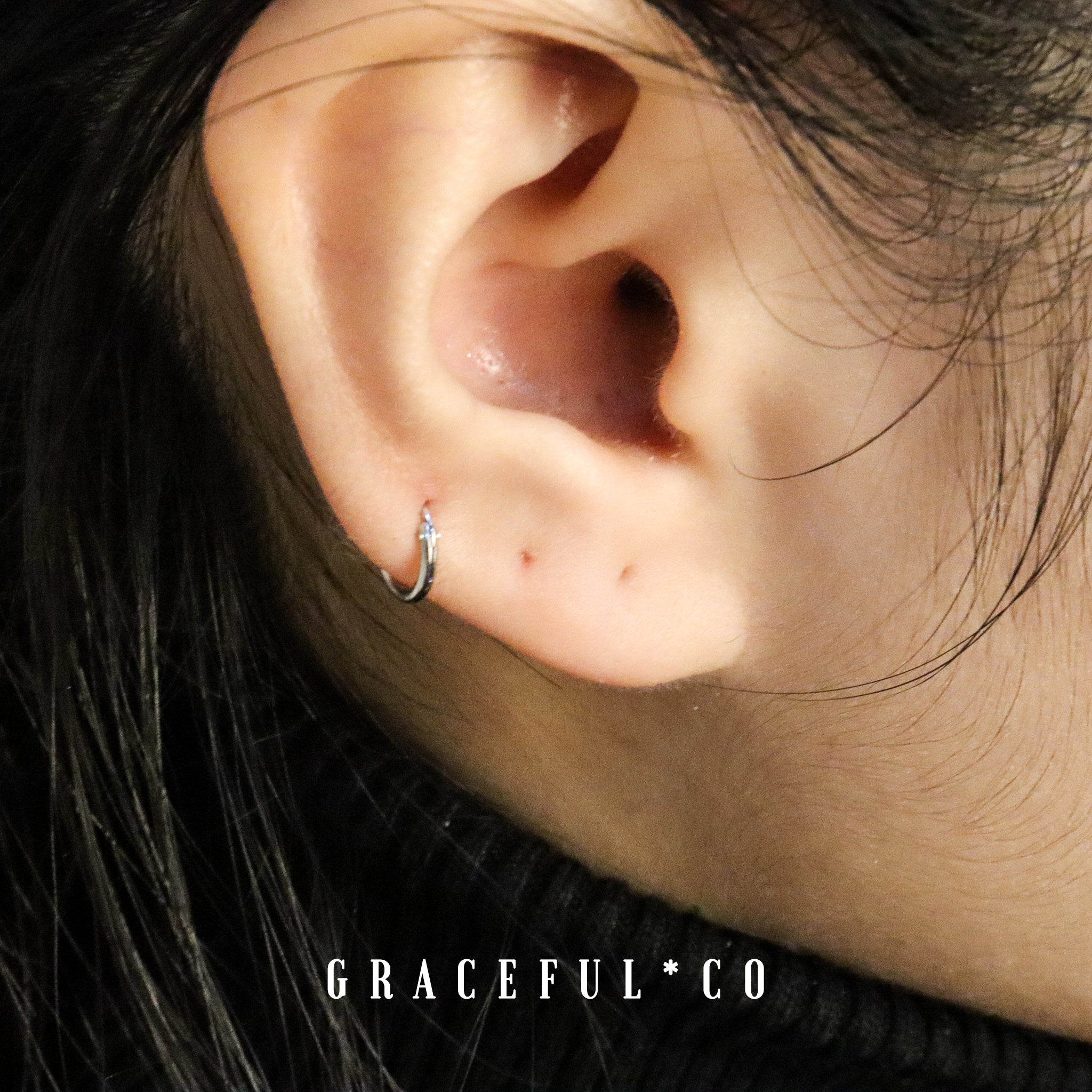 Tiny Endless Huggie Hoop Earrings