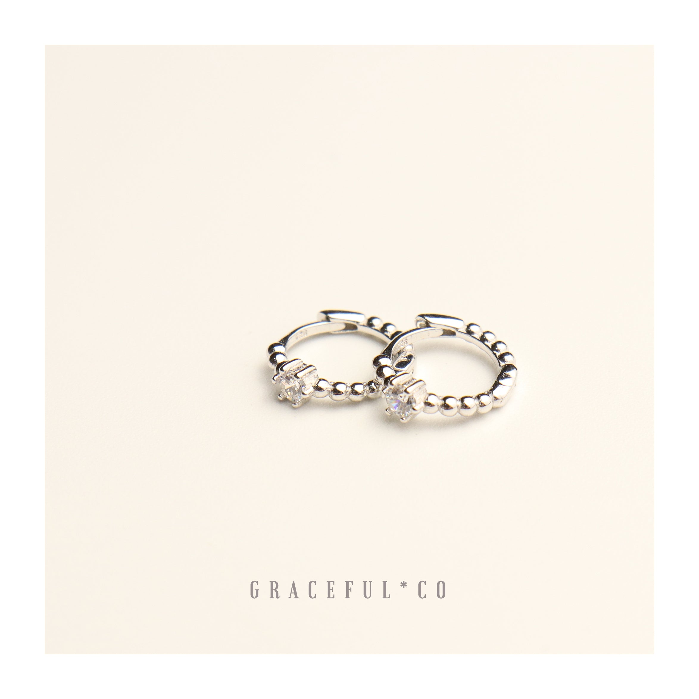 Shining Diamond Ball Huggie Earrings - Gracefulandco