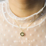 Floral Starlight Pave Necklace - Gracefulandco