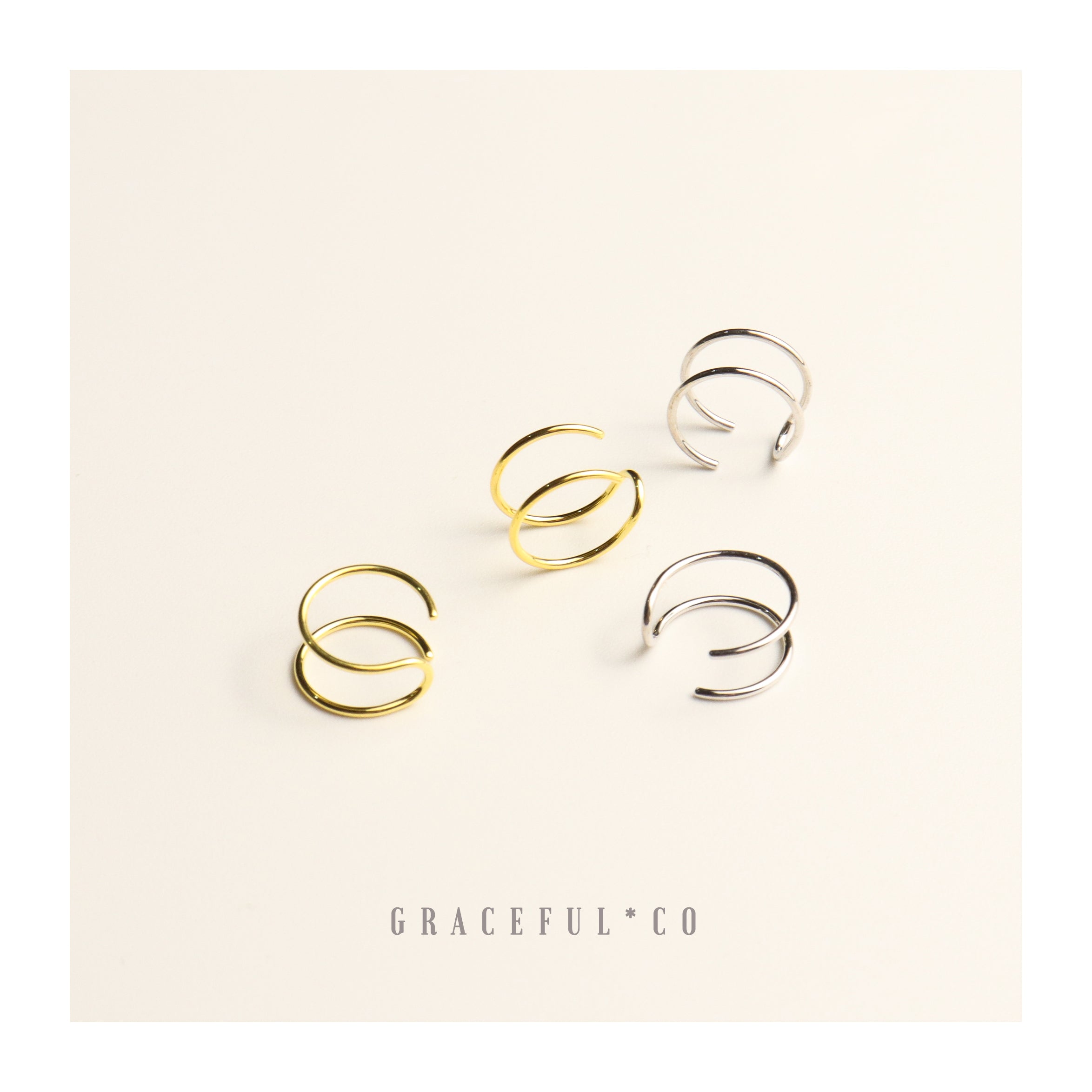 Simple Double Line Ear Cuffs - Gracefulandco