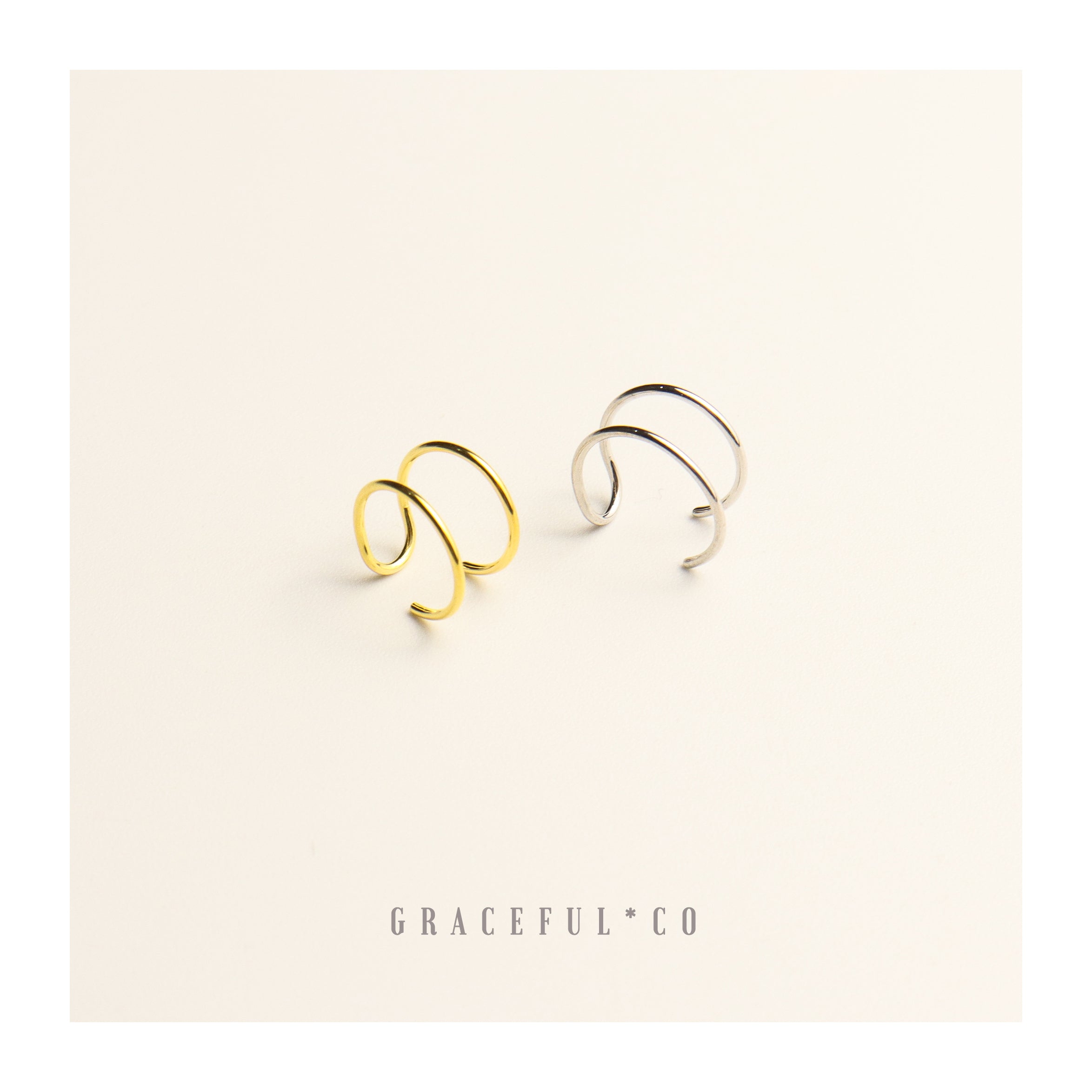 Simple Double Line Ear Cuffs - Gracefulandco