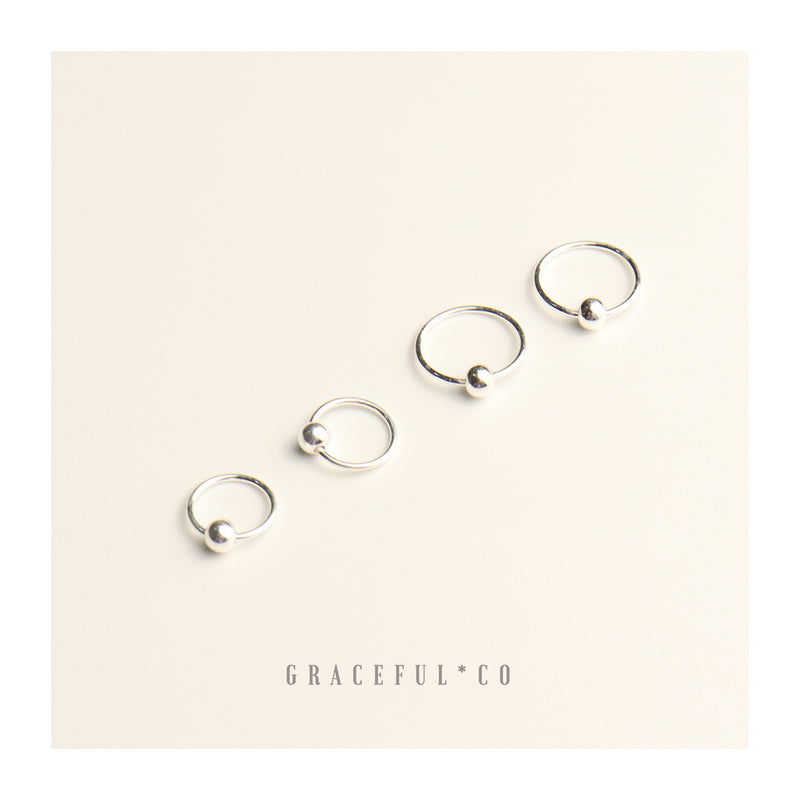 Small Cute Ball Hoop Earrings - Gracefulandco