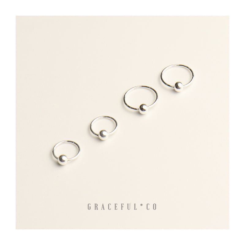 Tiny Cute Ball Hoop Earrings - Gracefulandco