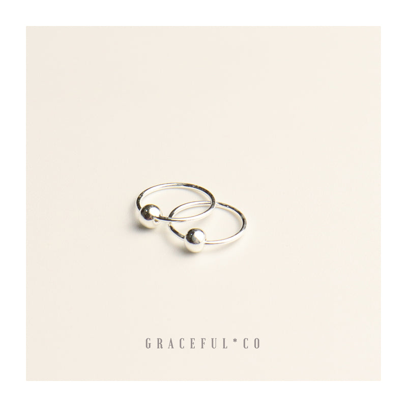 Small Cute Ball Hoop Earrings - Gracefulandco