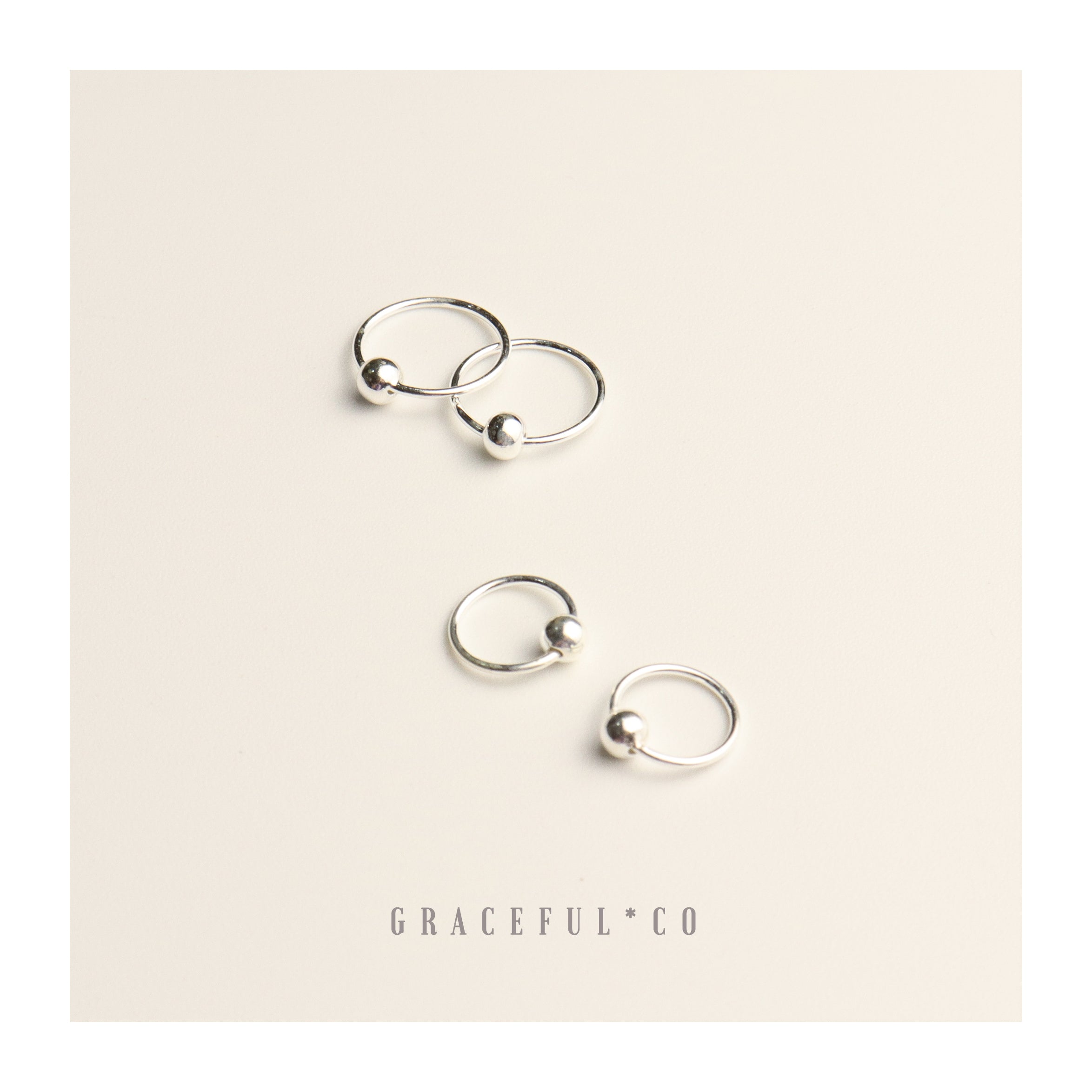 Tiny Cute Ball Hoop Earrings - Gracefulandco