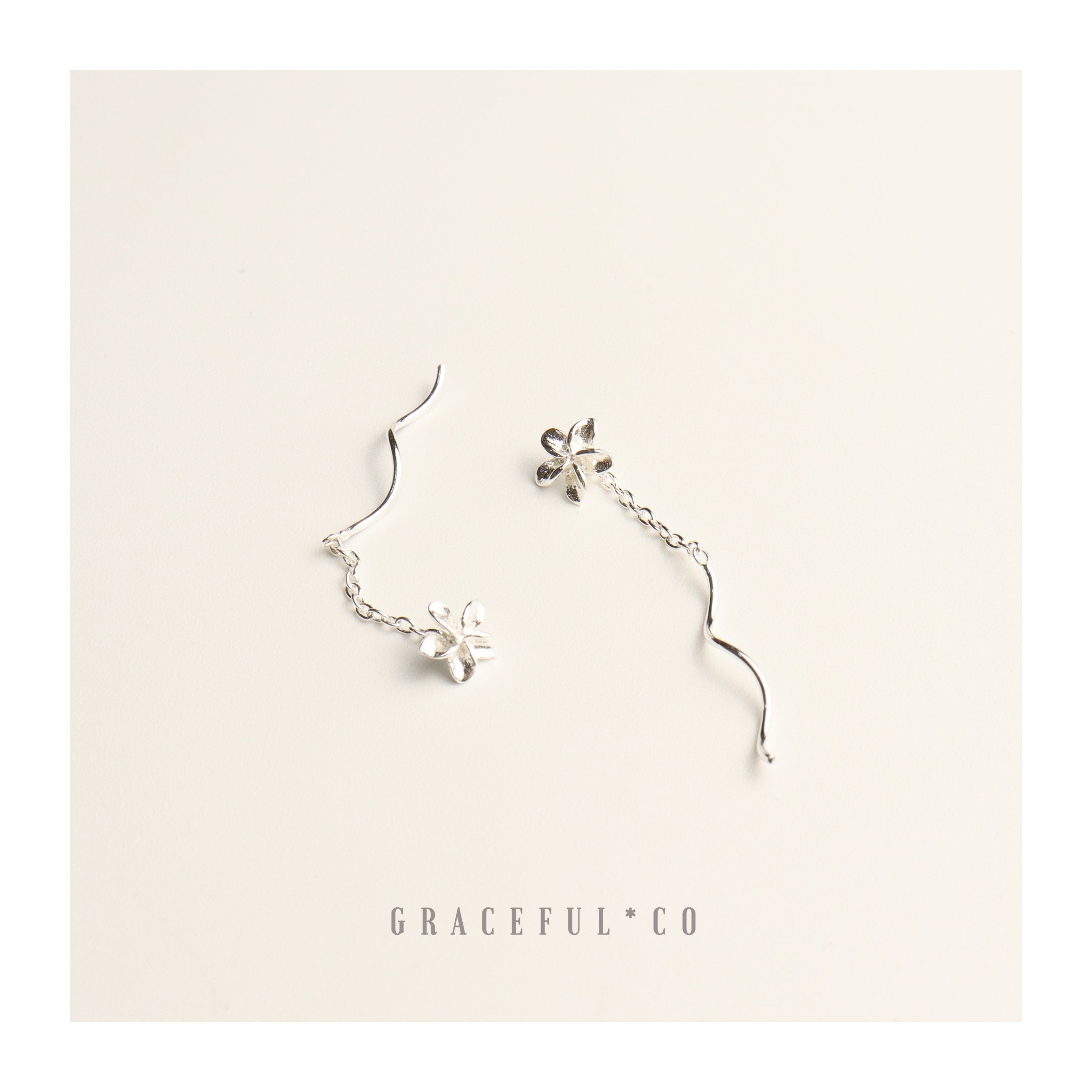 Little Flower Threader Earrings - Gracefulandco