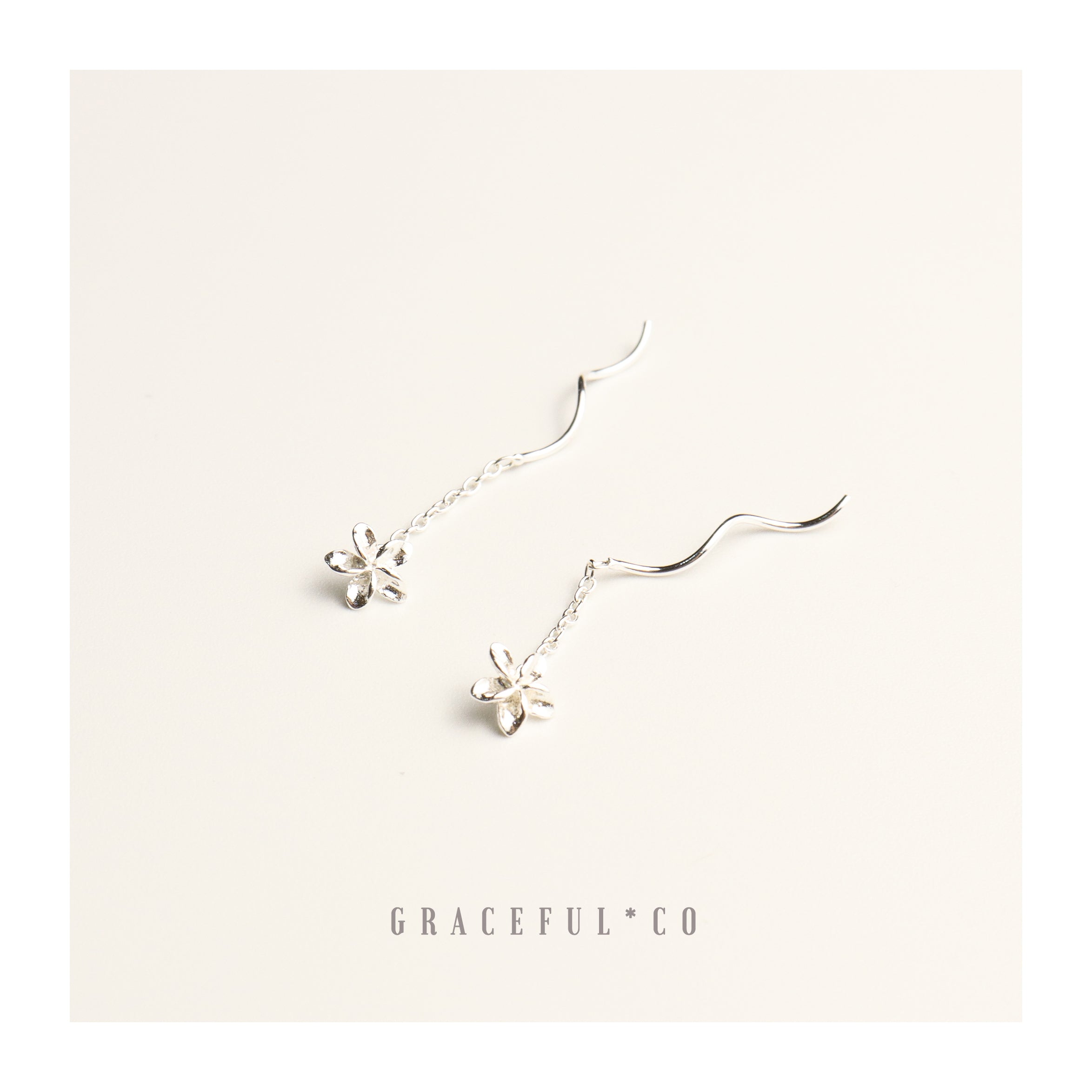 Little Flower Threader Earrings - Gracefulandco