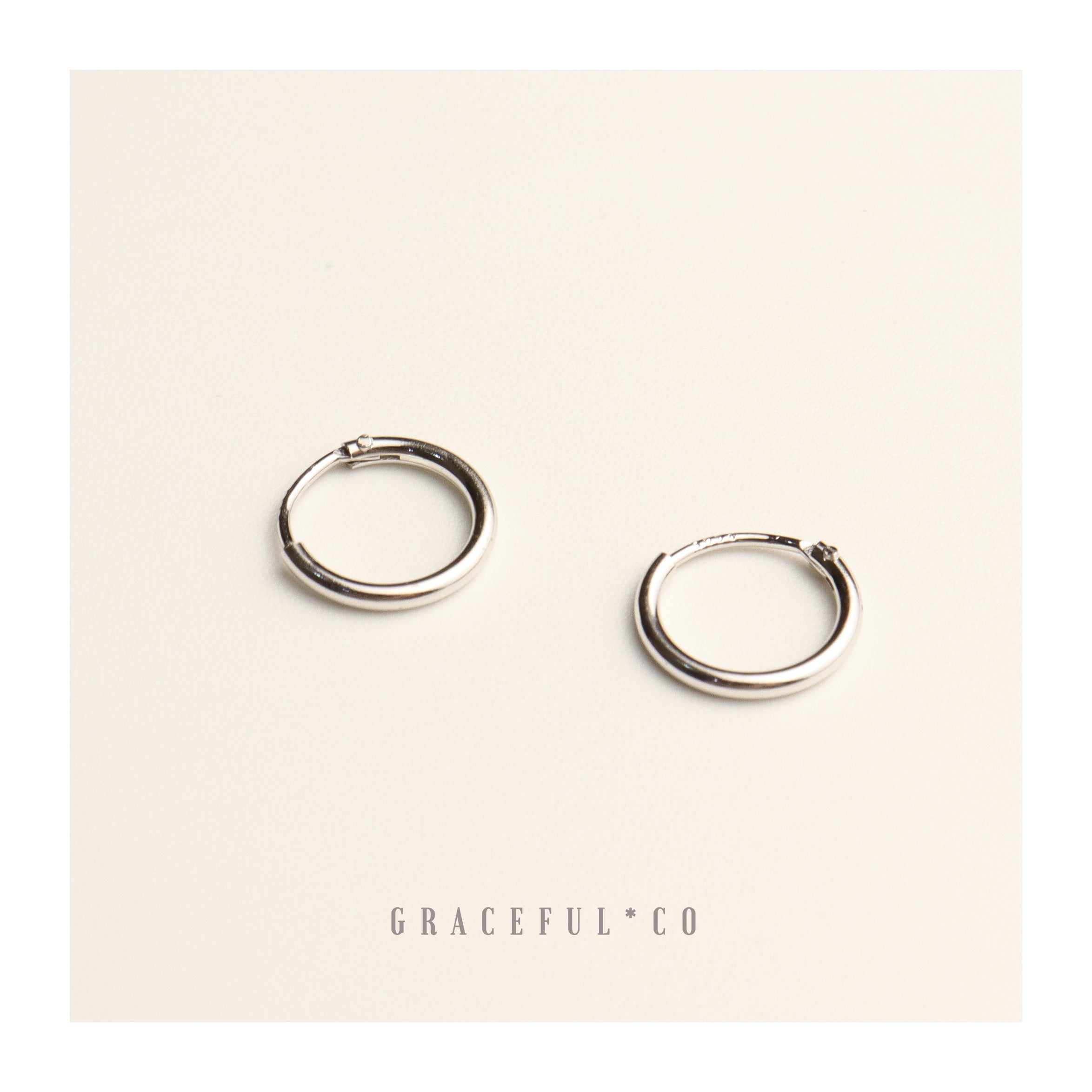 Small Endless Huggie Hoop Earrings - Gracefulandco