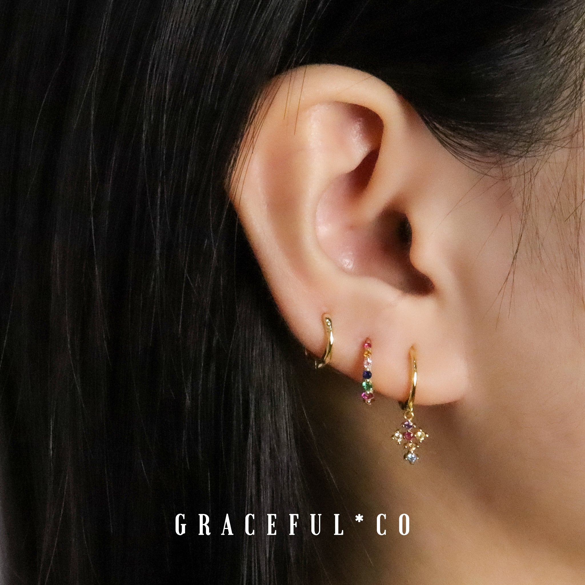 Minimalist Uneven Huggie Earrings - Gracefulandco