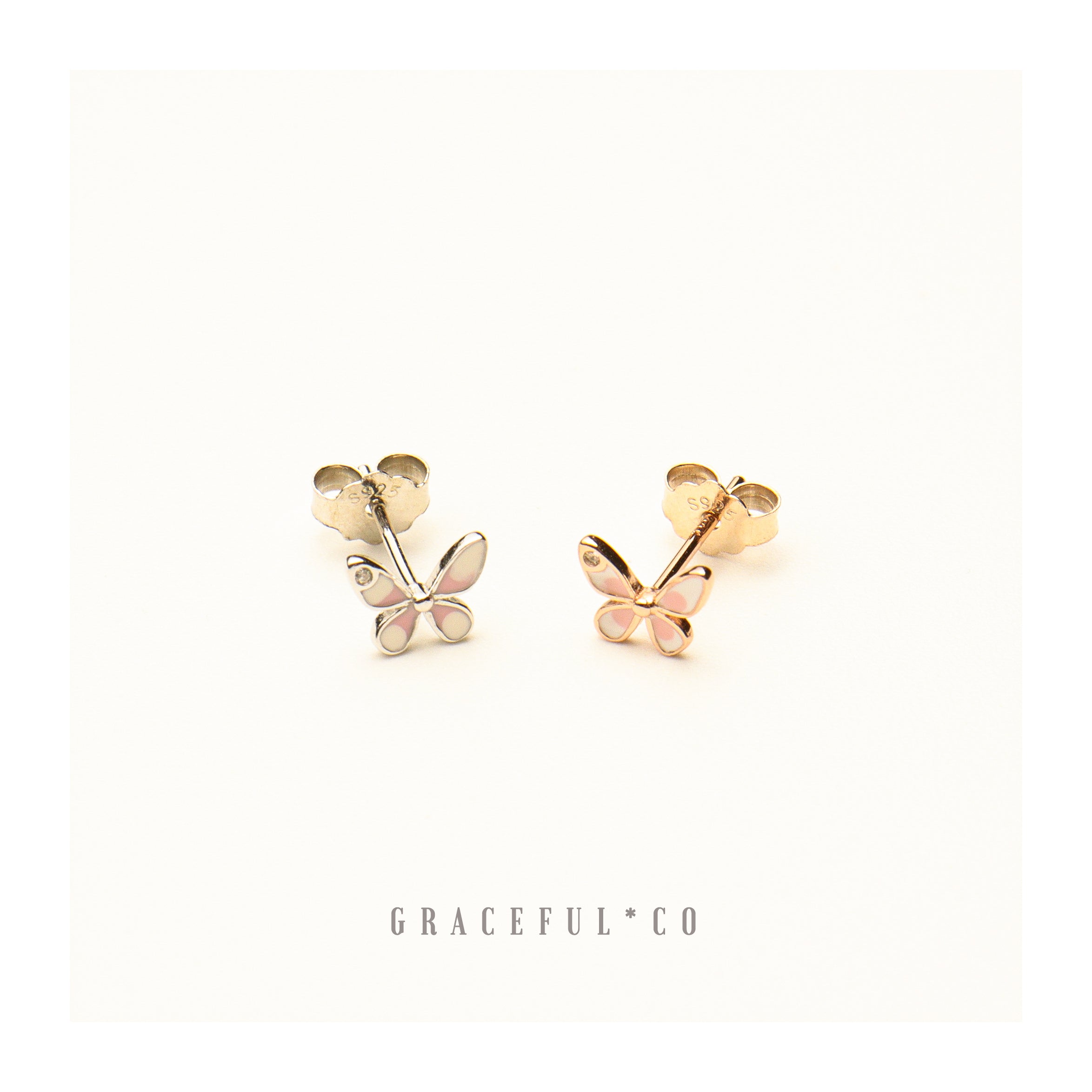 Princess Butterfly Stud Earrings - Gracefulandco