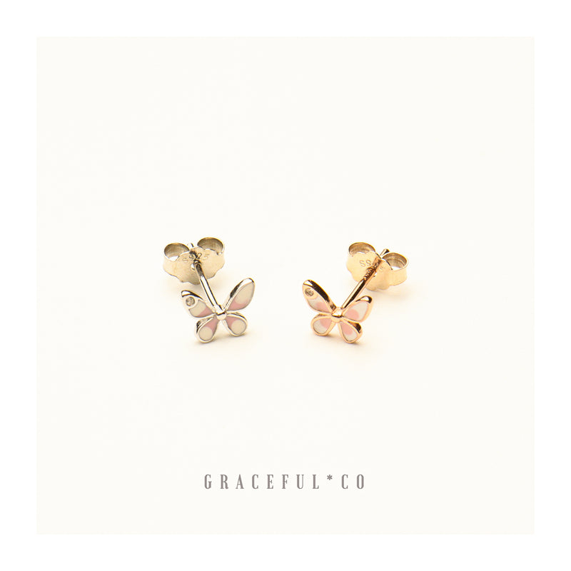 Princess Butterfly Stud Earrings - Gracefulandco