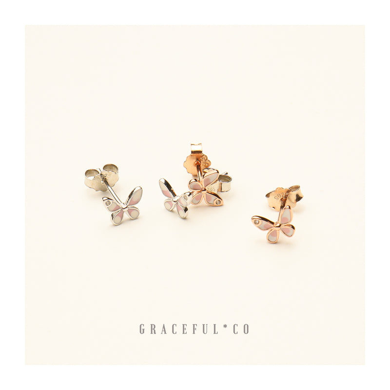 Princess Butterfly Stud Earrings - Gracefulandco