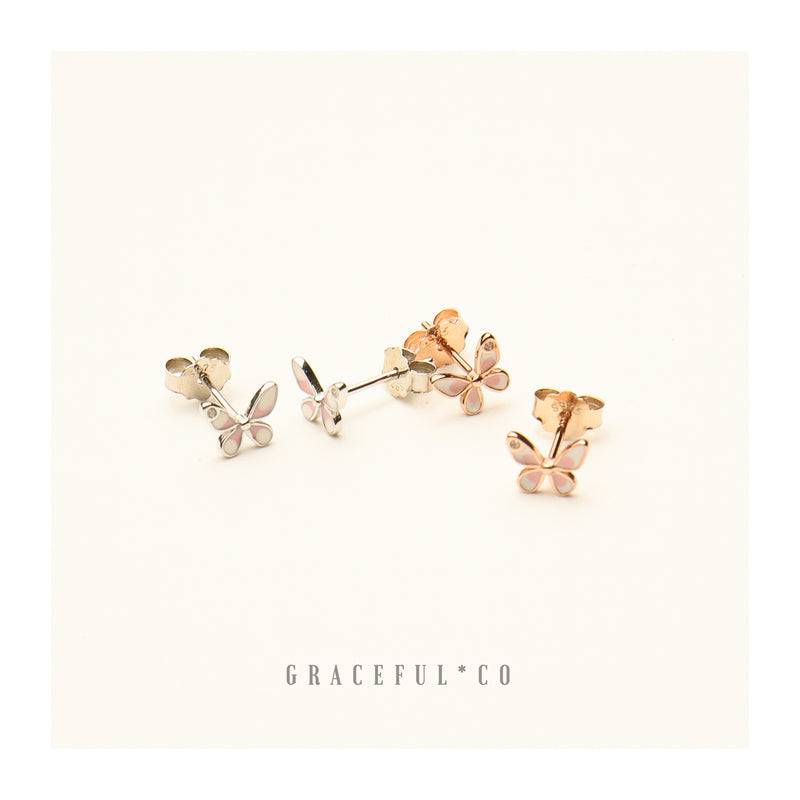 Princess Butterfly Stud Earrings - Gracefulandco