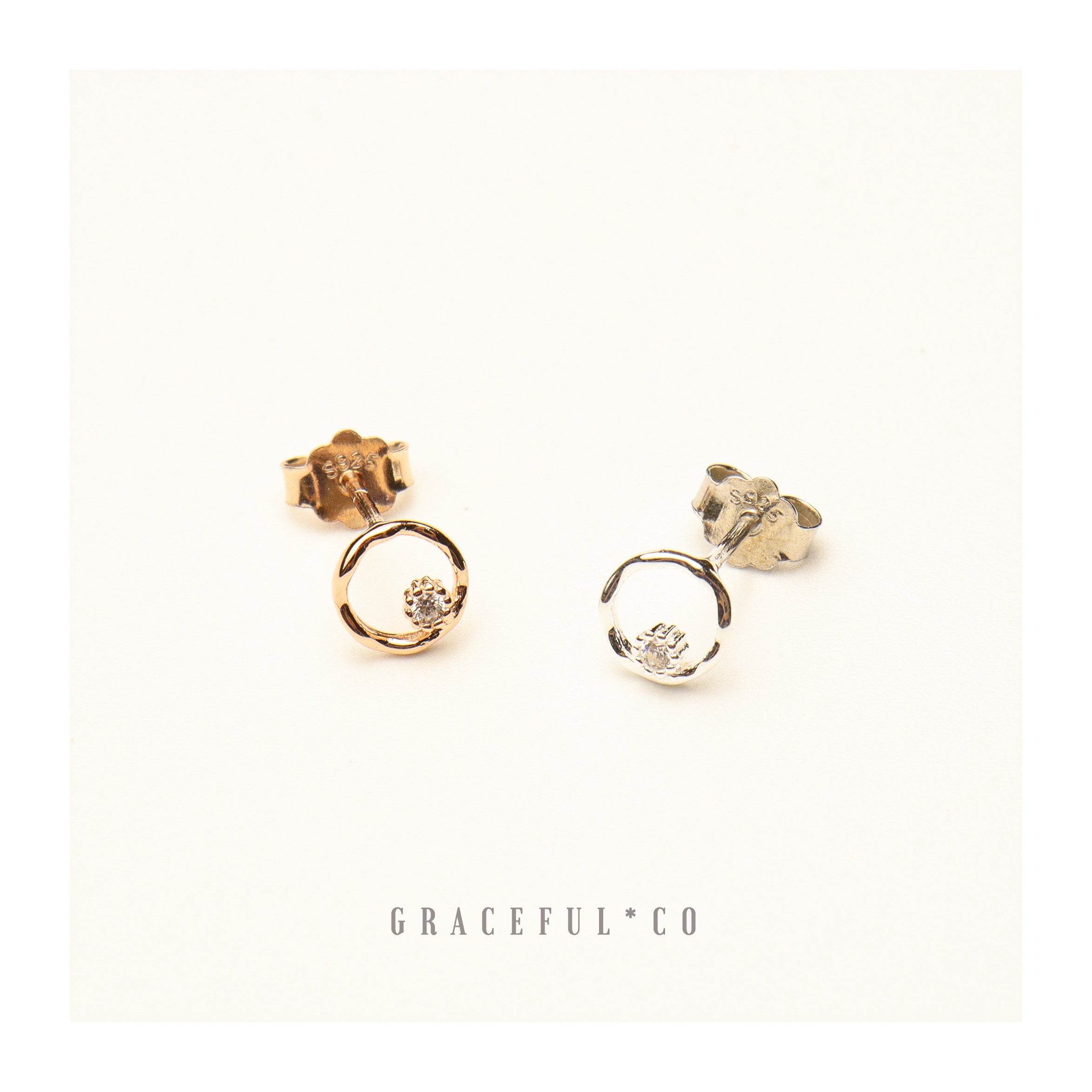 Space Heart Stud Earrings - Gracefulandco