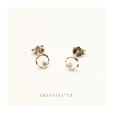 Space Heart Stud Earrings - Gracefulandco