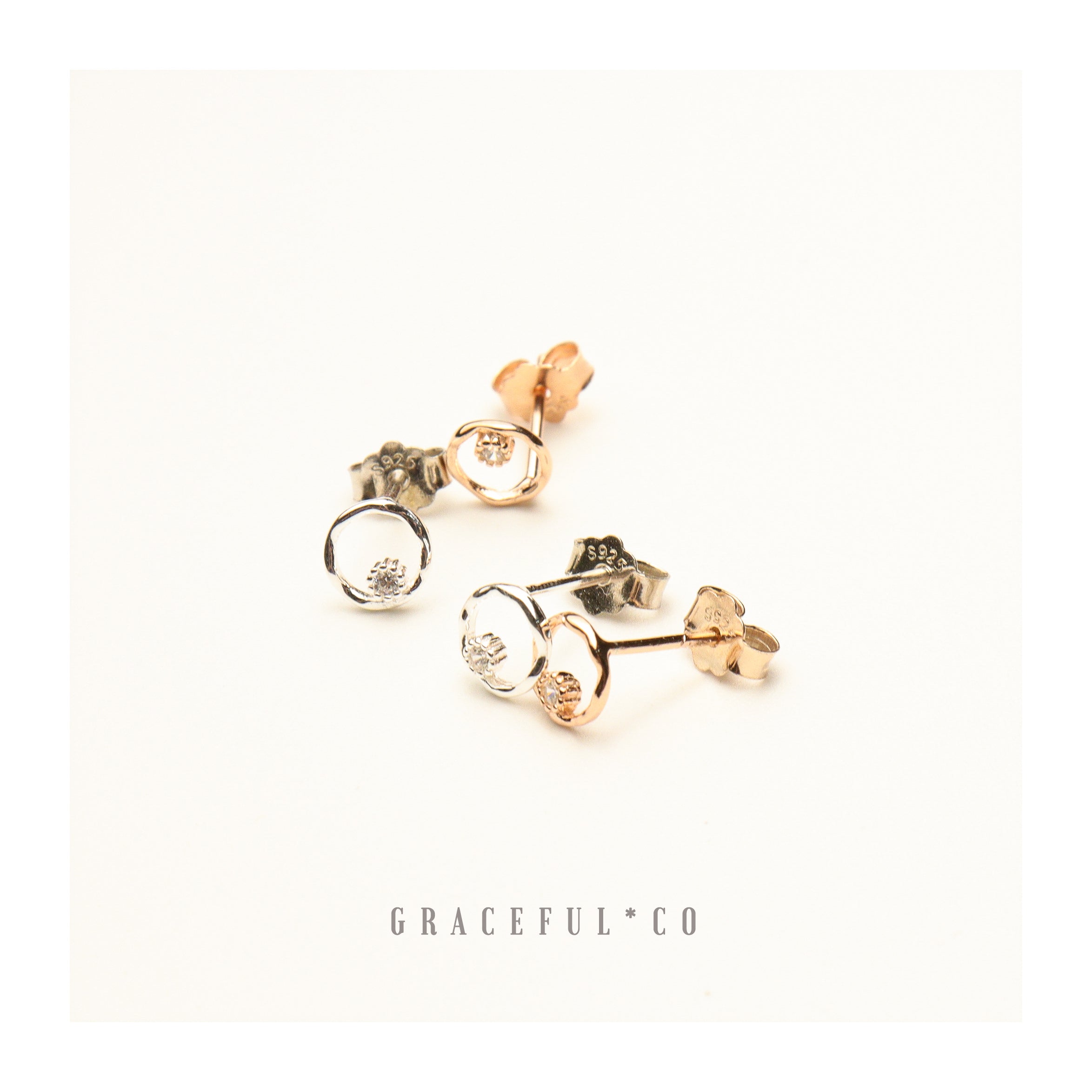 Space Heart Stud Earrings - Gracefulandco