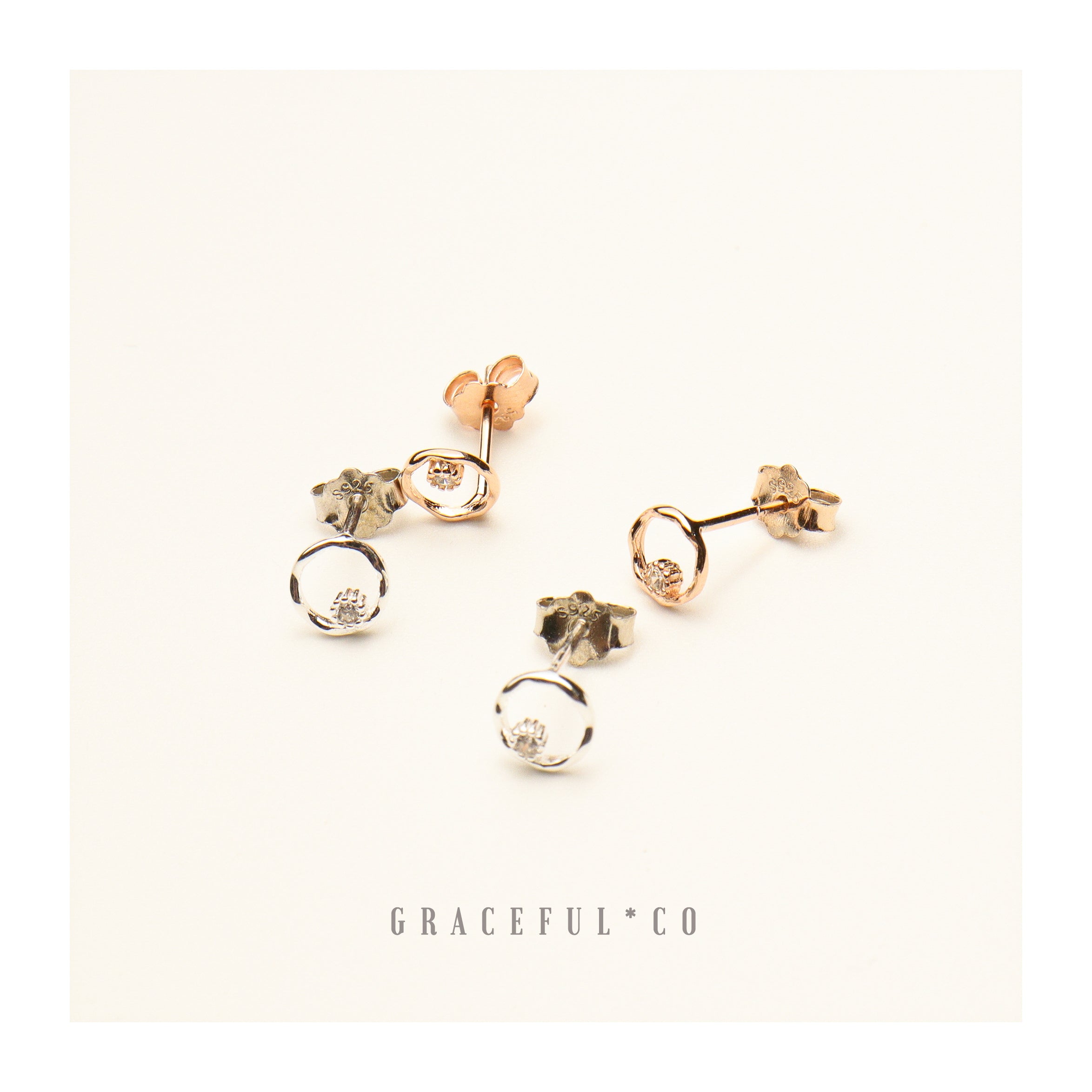 Space Heart Stud Earrings - Gracefulandco