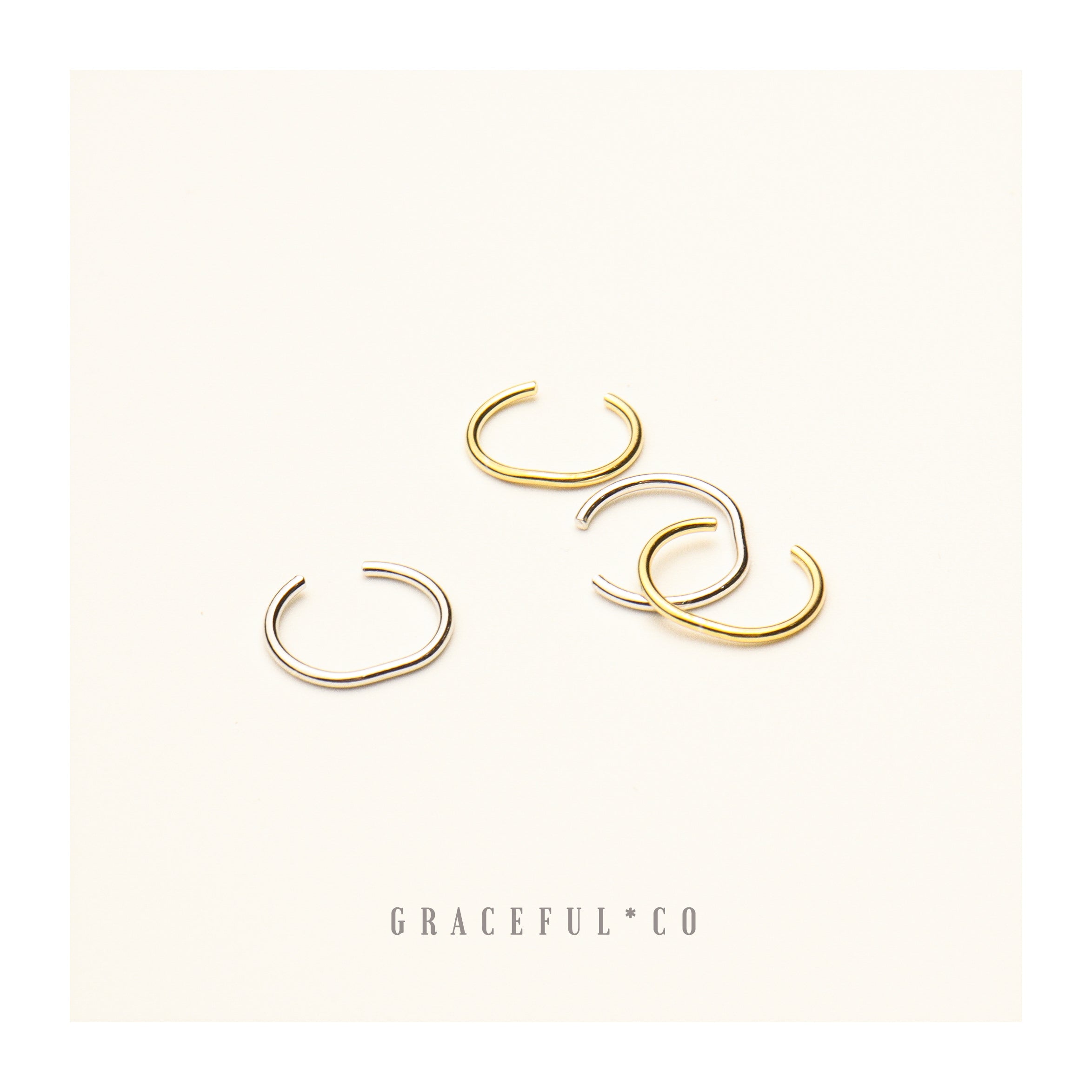 Minimalist Shape Ear Cuffs - Gracefulandco