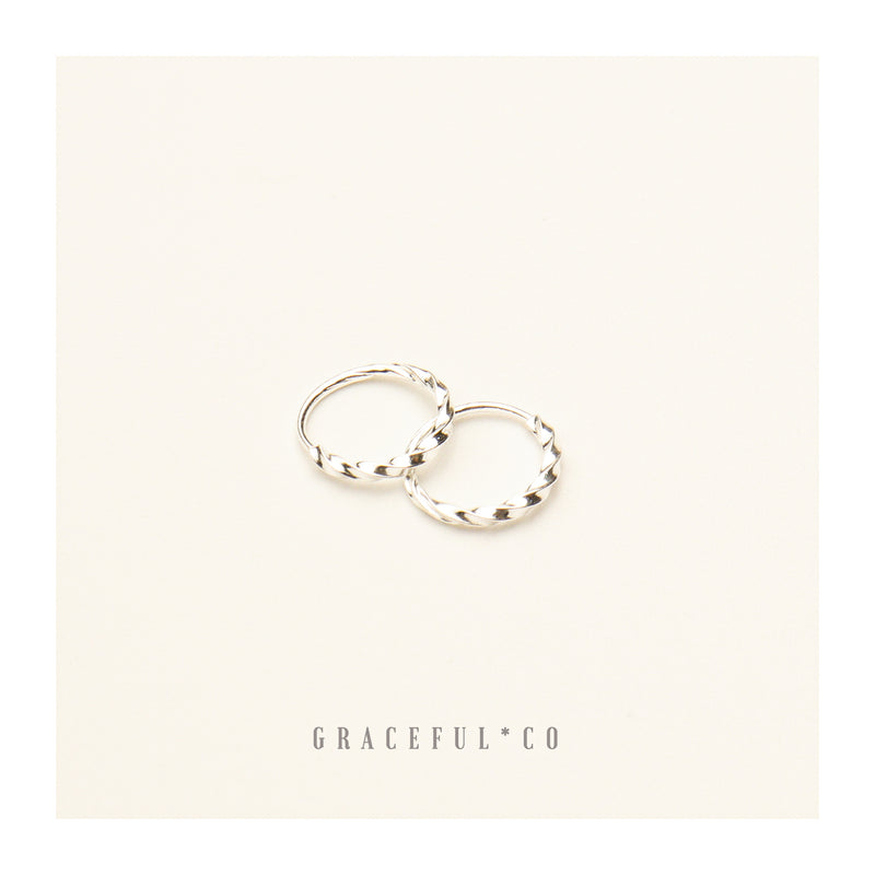 Cute Twist Endless Huggie Hoop Earrings - Gracefulandco