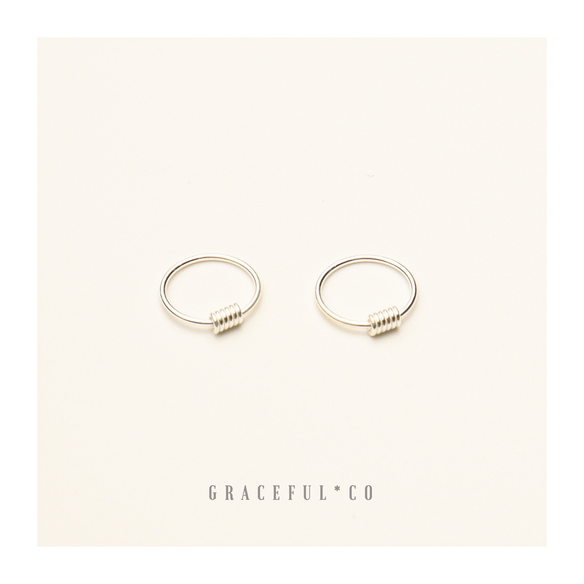 Small Spring Endless Huggie Hoop Earrings - Gracefulandco