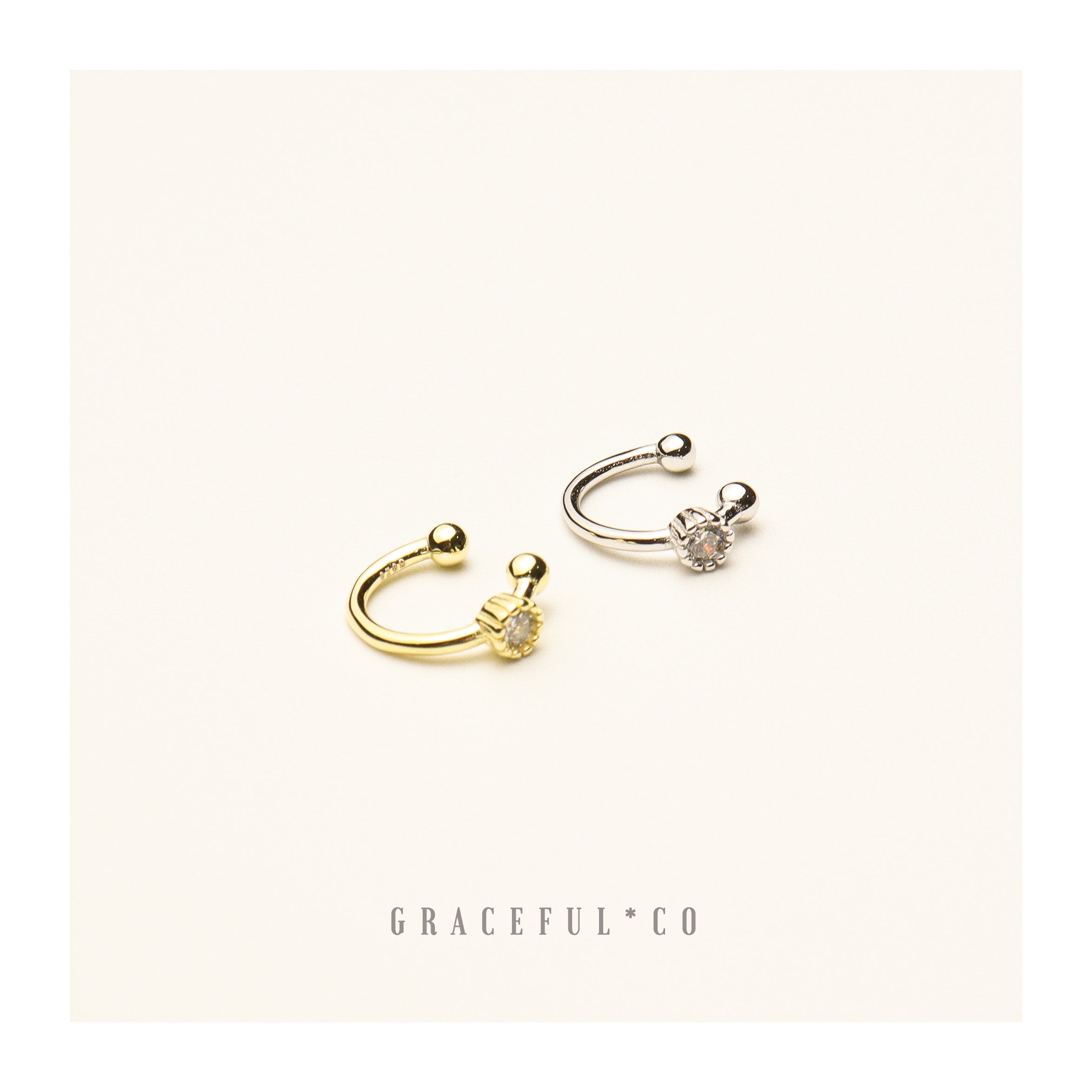 Only One Diamond Shape Ear Cuffs - Gracefulandco