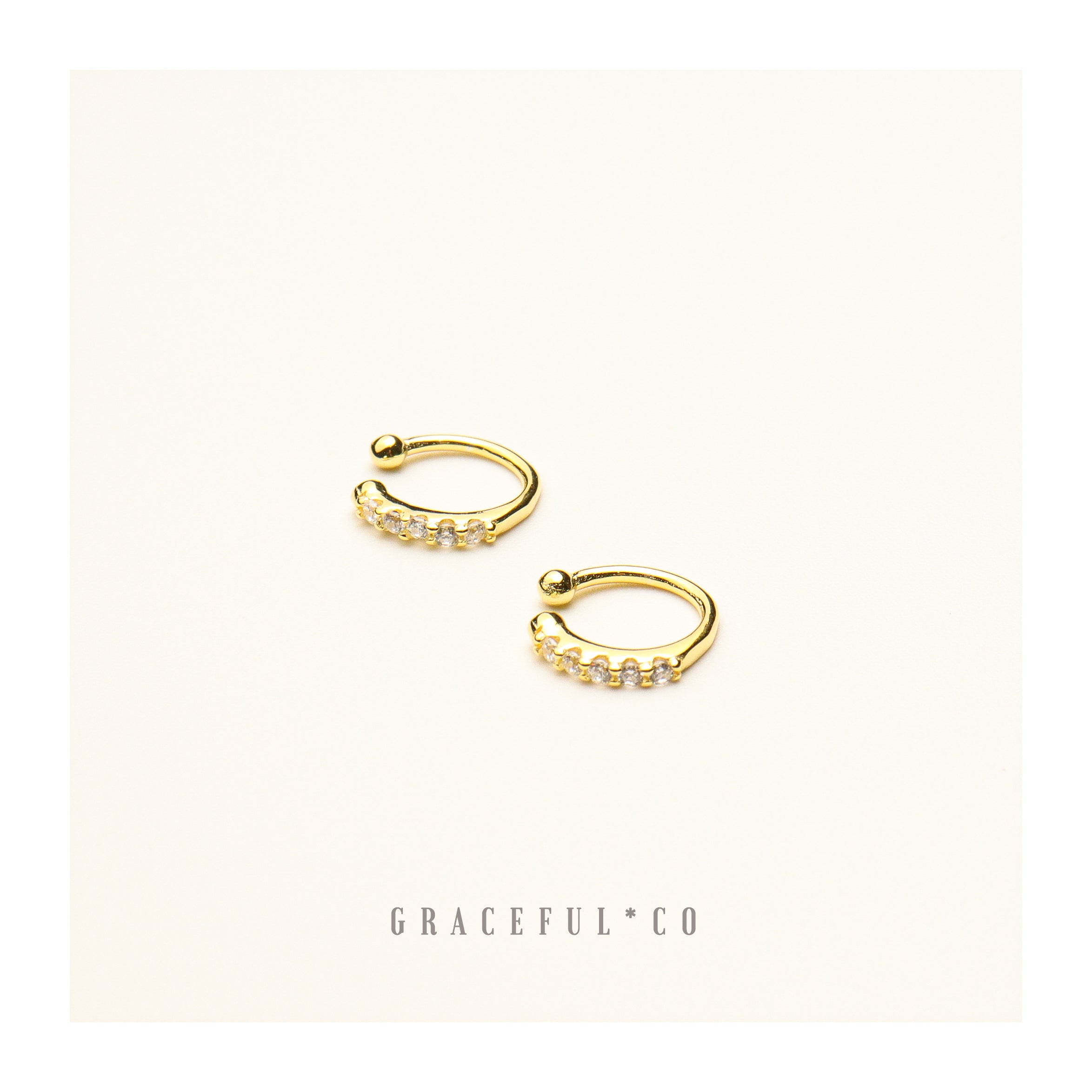 Little Shining Pave Ear Cuffs - Gracefulandco