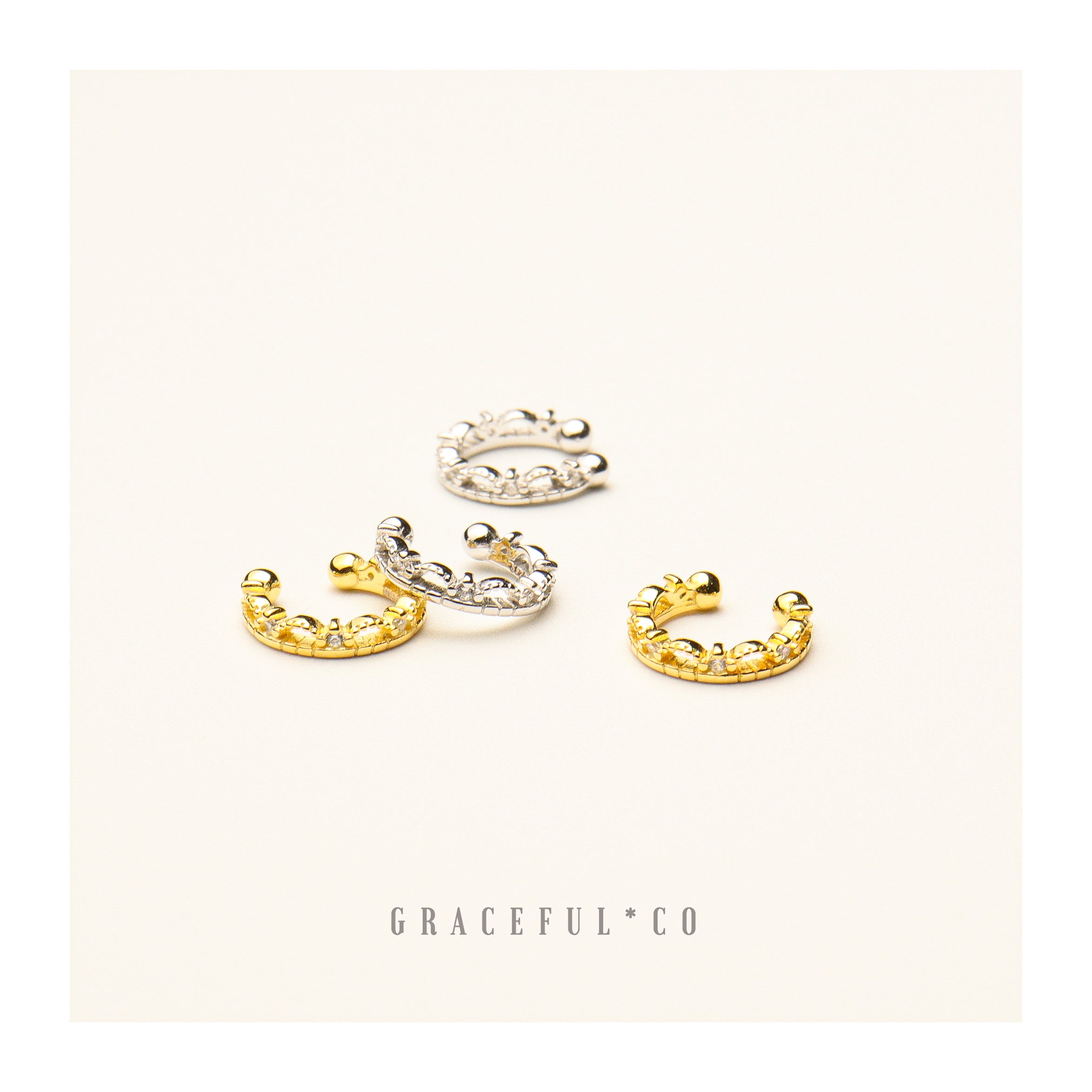 De Luxe Crown Ear Cuffs - Gracefulandco