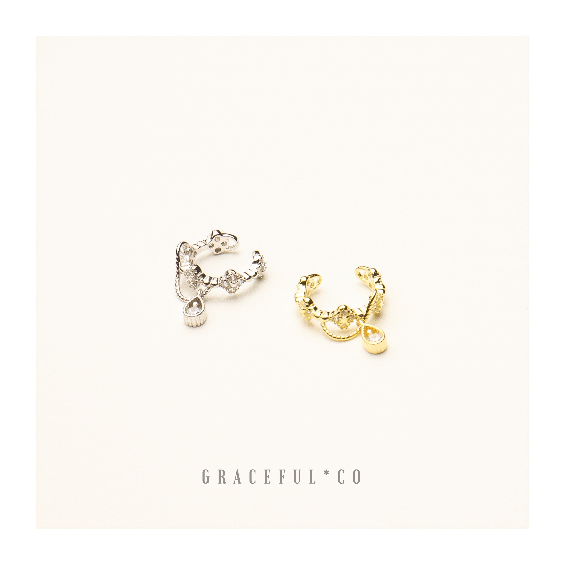 Royal Drop Ear Cuff Earrings - Gracefulandco