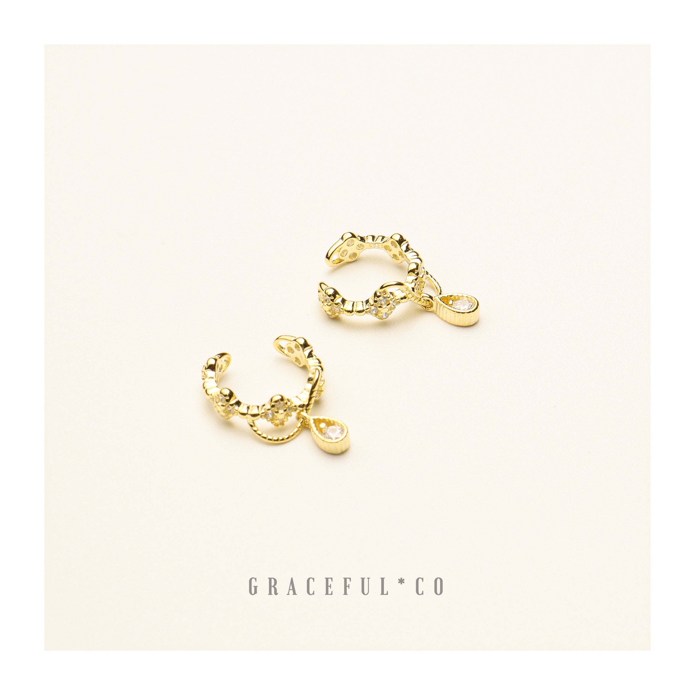 Royal Drop Ear Cuff Earrings - Gracefulandco