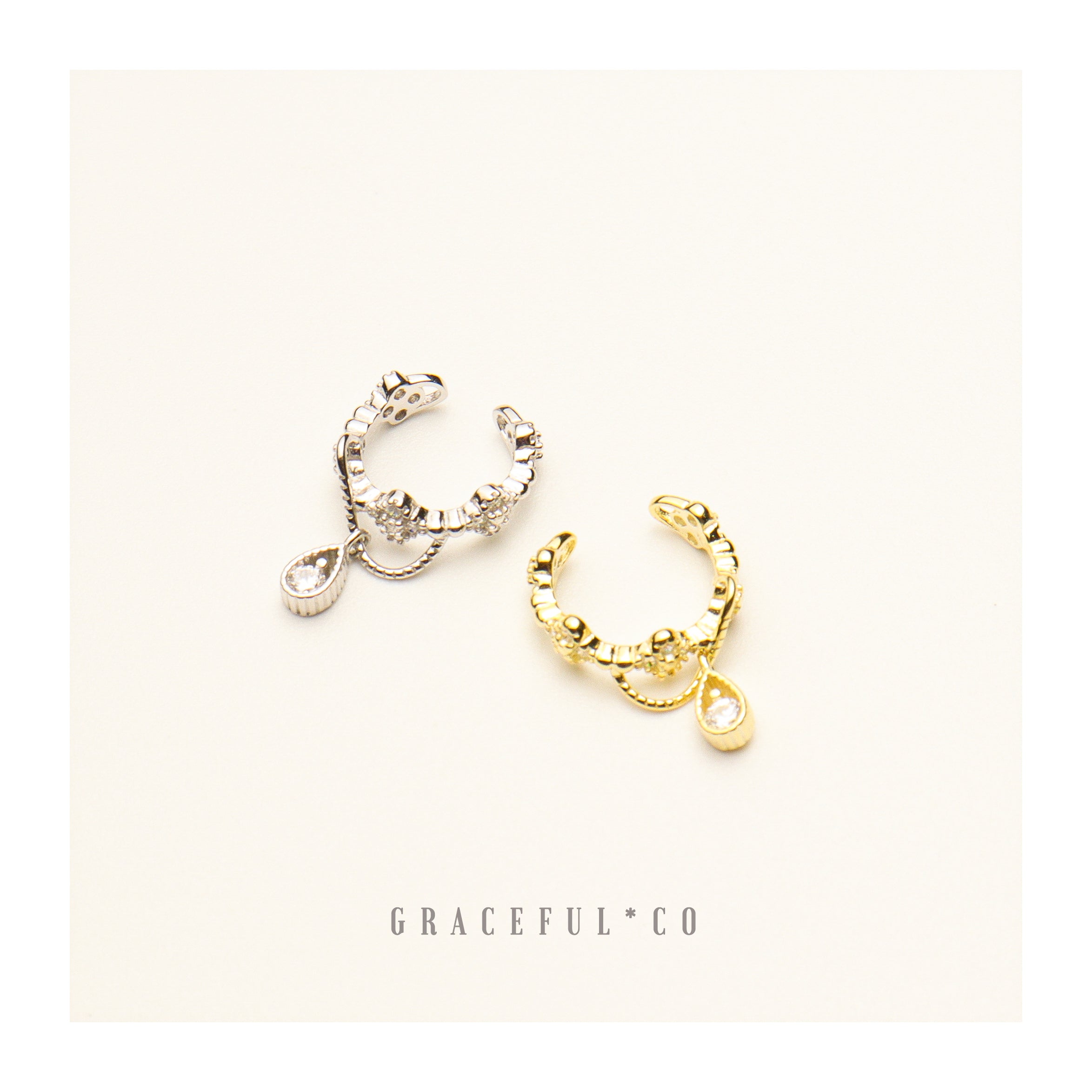 Royal Drop Ear Cuff Earrings - Gracefulandco