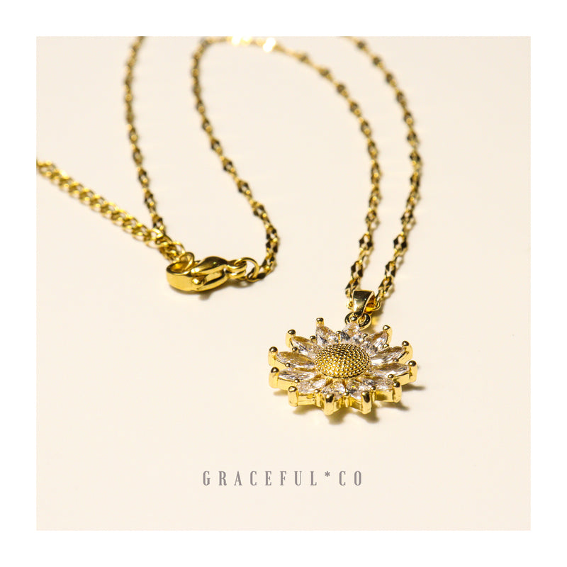 Buy Gold Sunflower Necklace Online In India - Etsy India