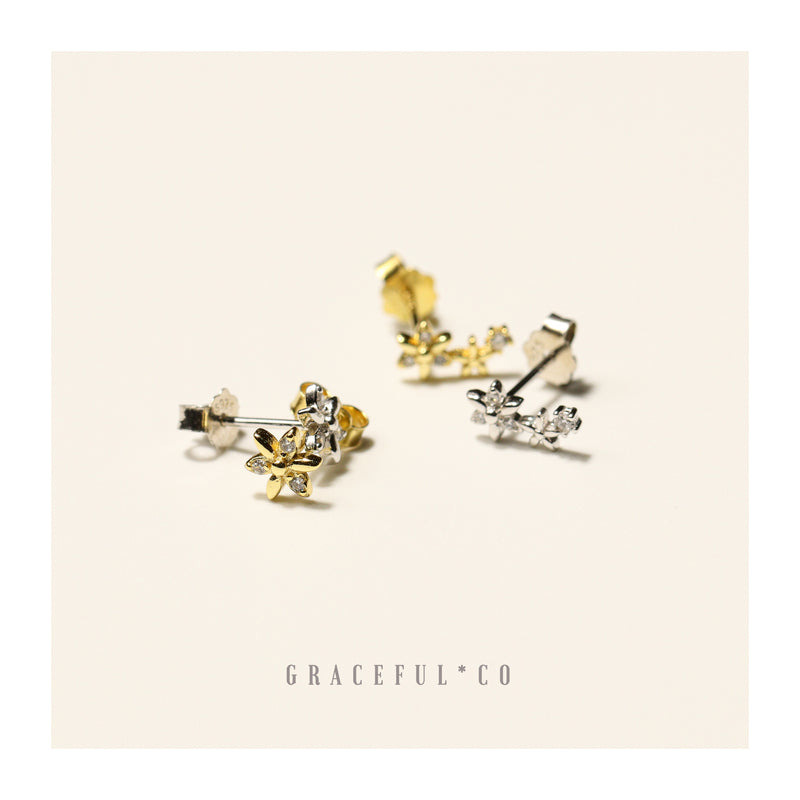 Caroline Little Flowers Stud Earrings - Gracefulandco