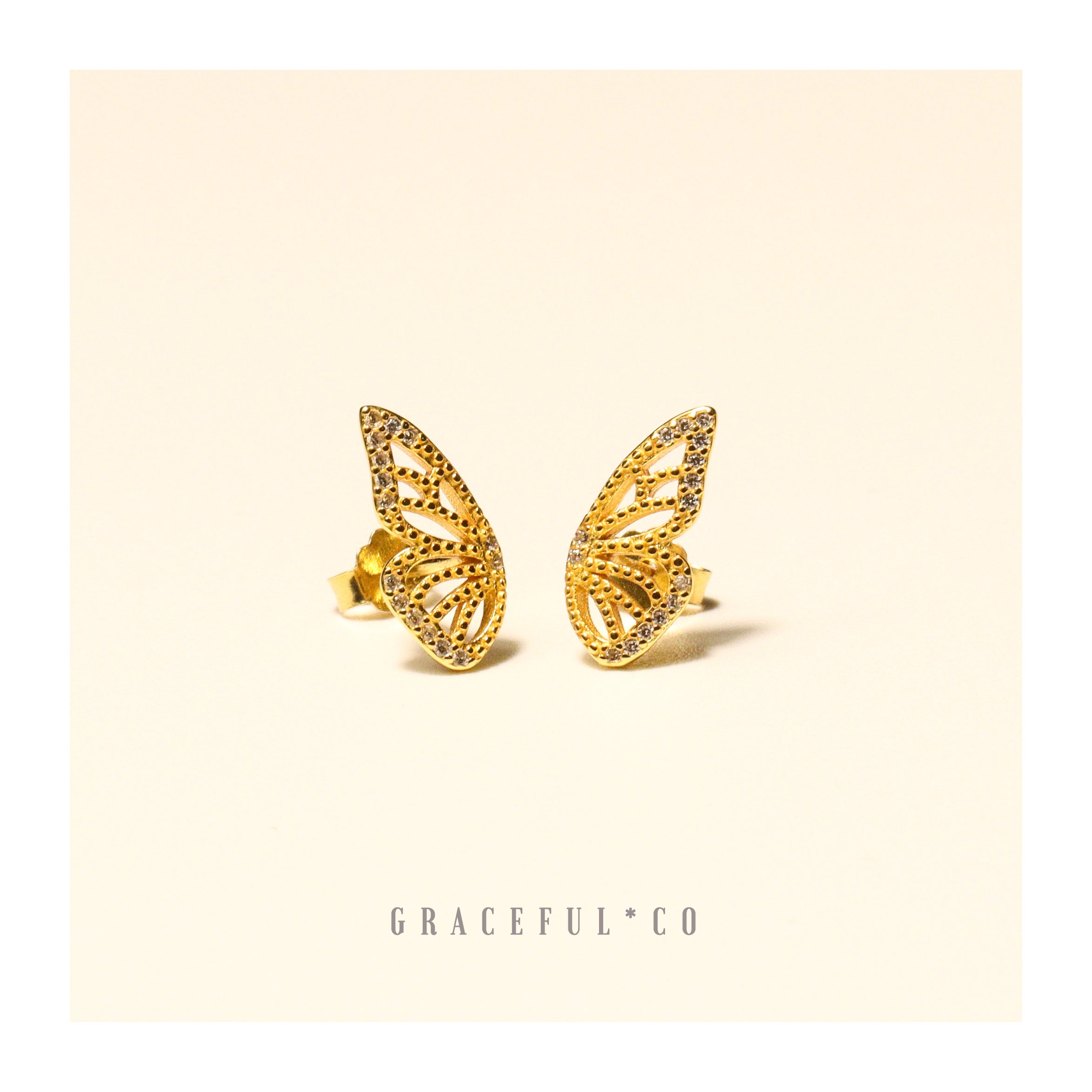 Butterfly Wings Stud Earrings - Gracefulandco