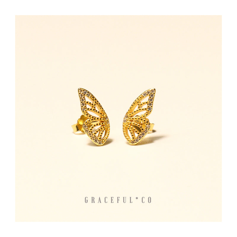 Agehachō ・Butterfly・Gold Stoneレディースアクセサリー