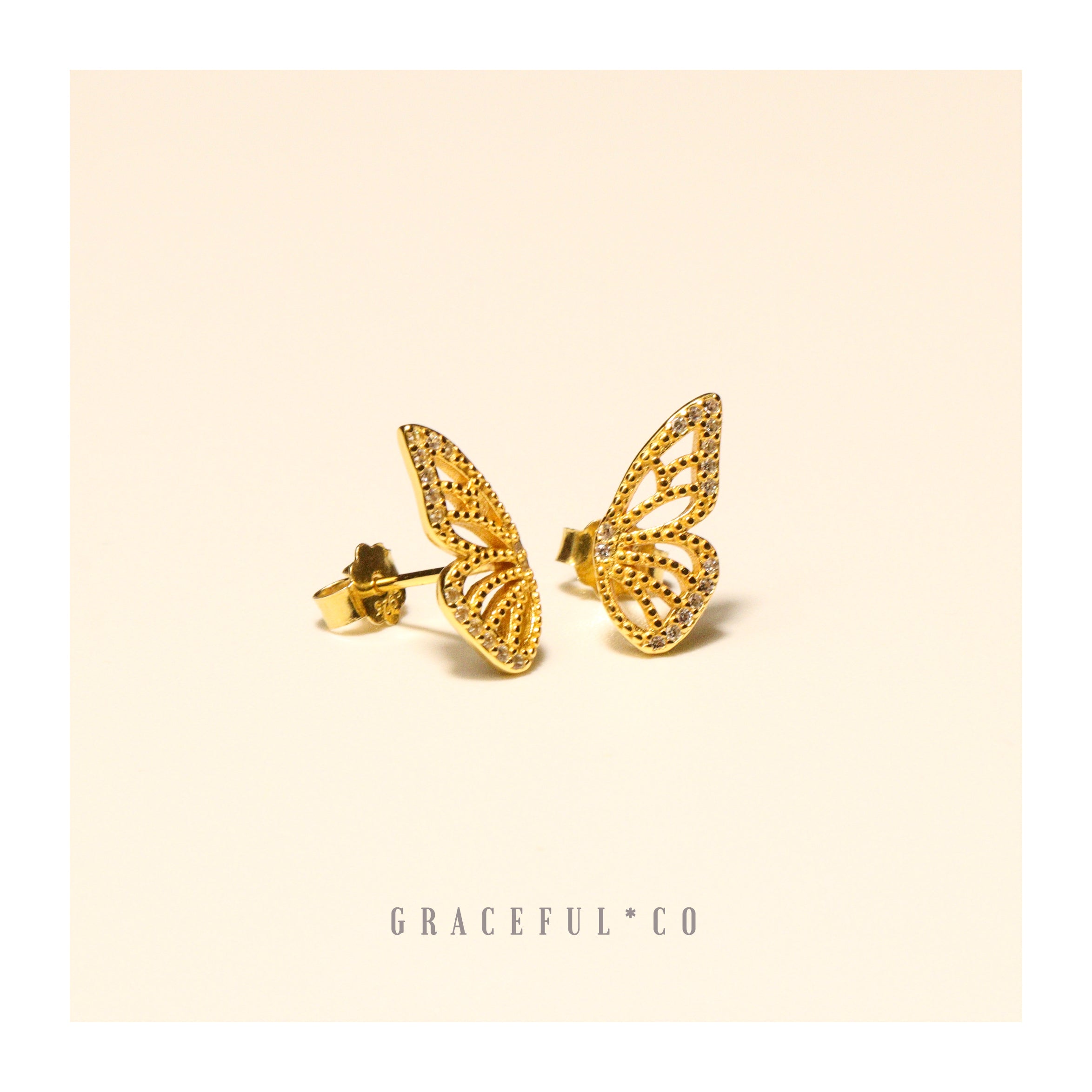 Butterfly Wings Stud Earrings - Gracefulandco